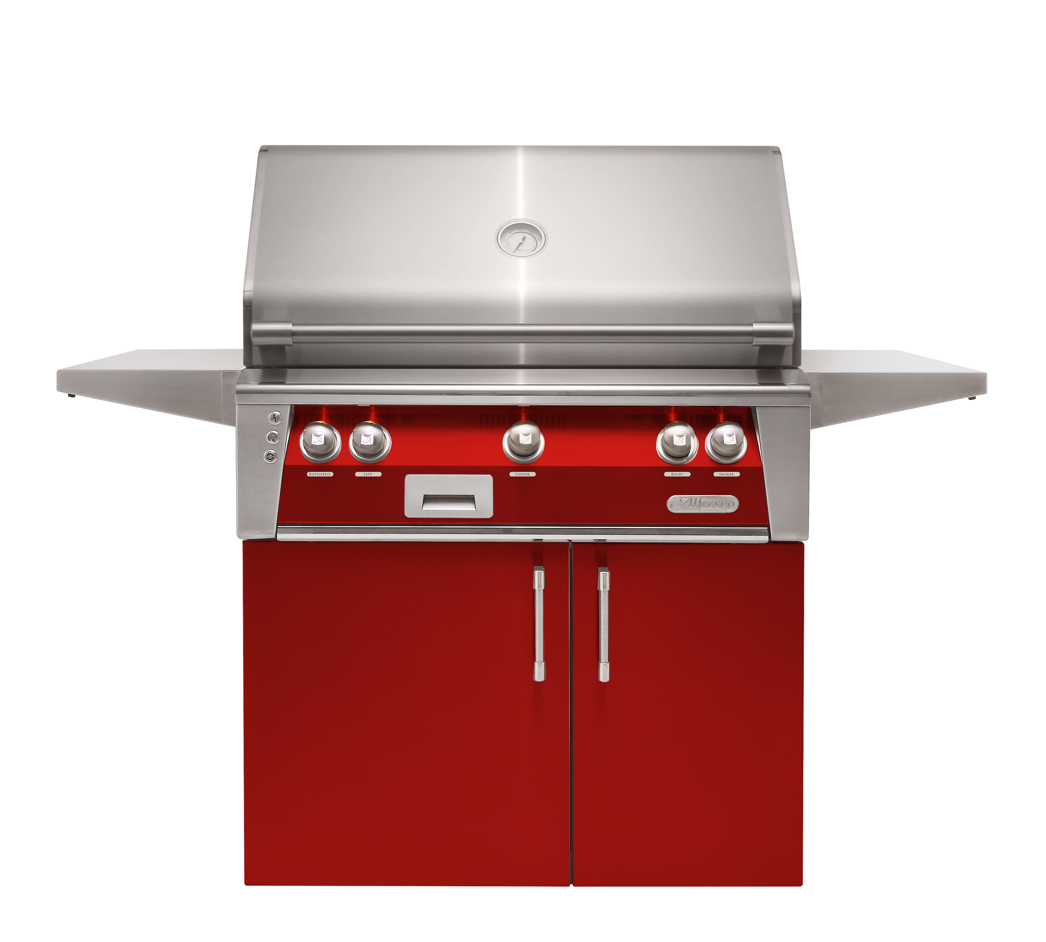 Buy carmine-red-gloss Alfresco ALXE 36-Inch Freestanding Grill With Rotisserie