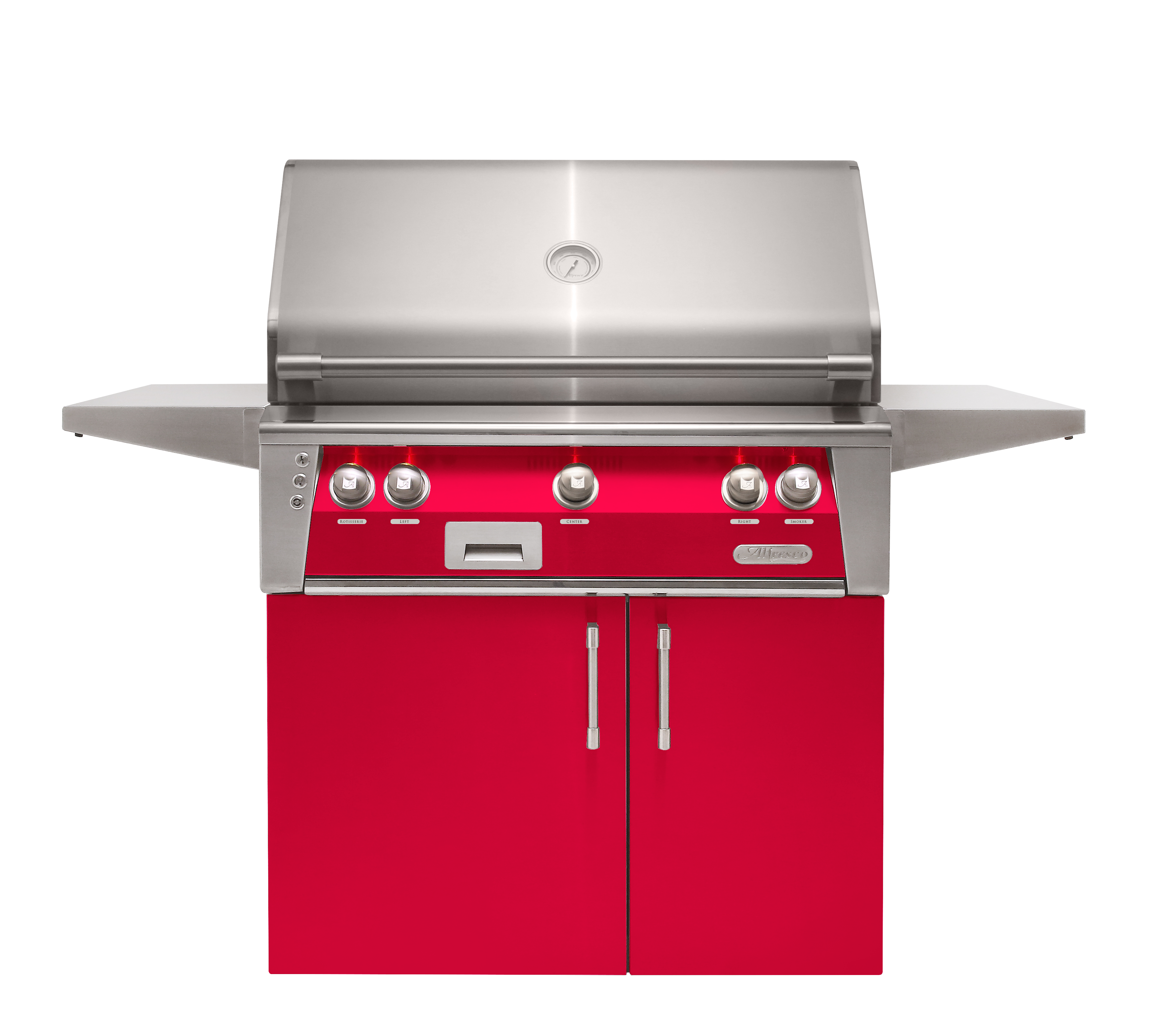 Buy raspberry-red-gloss Alfresco ALXE 36-Inch Freestanding Grill With Rotisserie