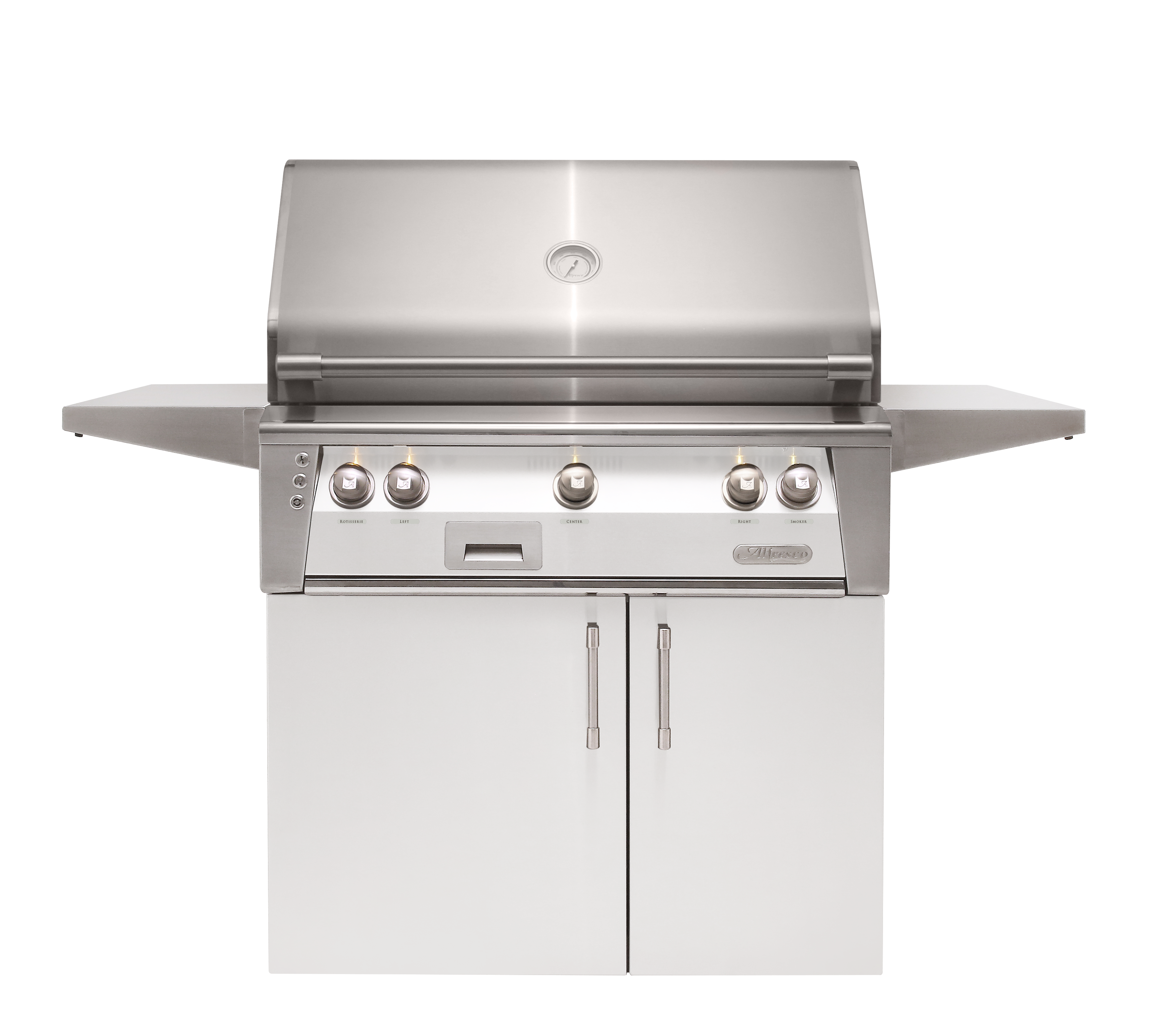 Buy signal-white-gloss Alfresco ALXE 36-Inch Freestanding Grill With Rotisserie