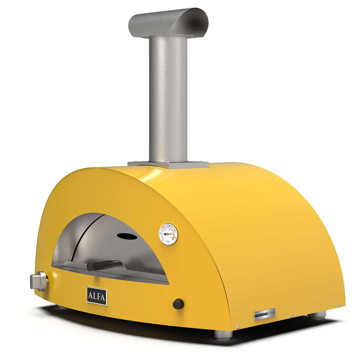 Alfa Moderno 2 Pizze Gas-Fired Pizza Oven In Fire Yellow