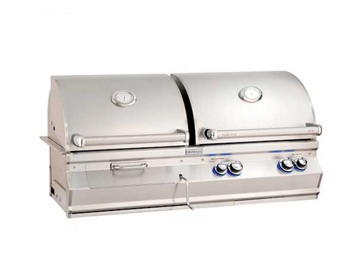 Fire Magic Aurora A830i 24 Inch Built In Gas & Charcoal Companion Grills