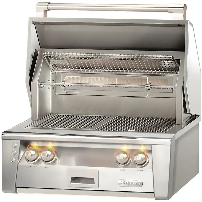 Alfresco ALXE 30-Inch Built-In Grill With Rotisserie