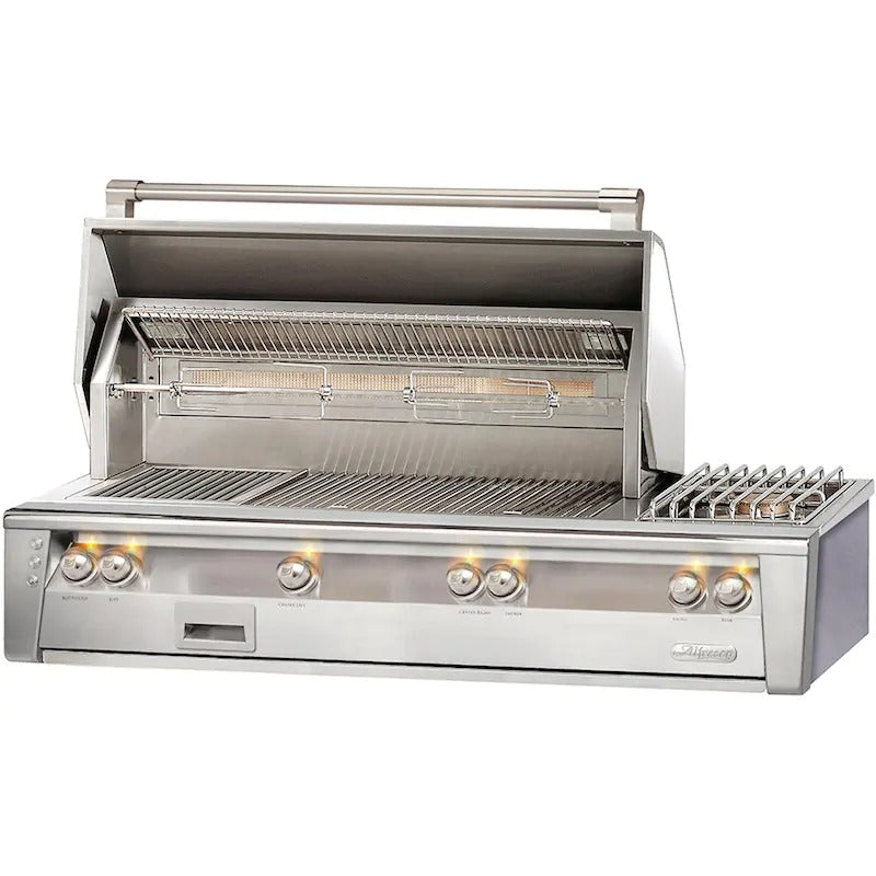 Alfresco ALXE 56-Inch Built-In Deluxe Grill With Sear Zone - Rotisserie & Side Burner