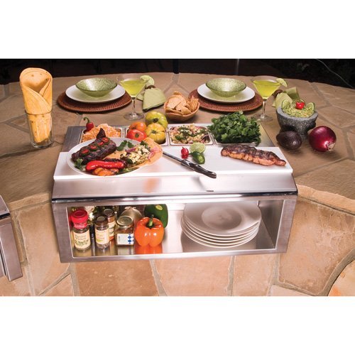 Alfresco 30-Inch Plate and Garnish Rail W/ Food Pans