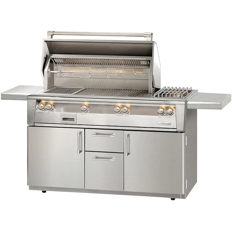 Alfresco 56-Inch Luxury Deluxe Gas Grill with Refrigerated Cart