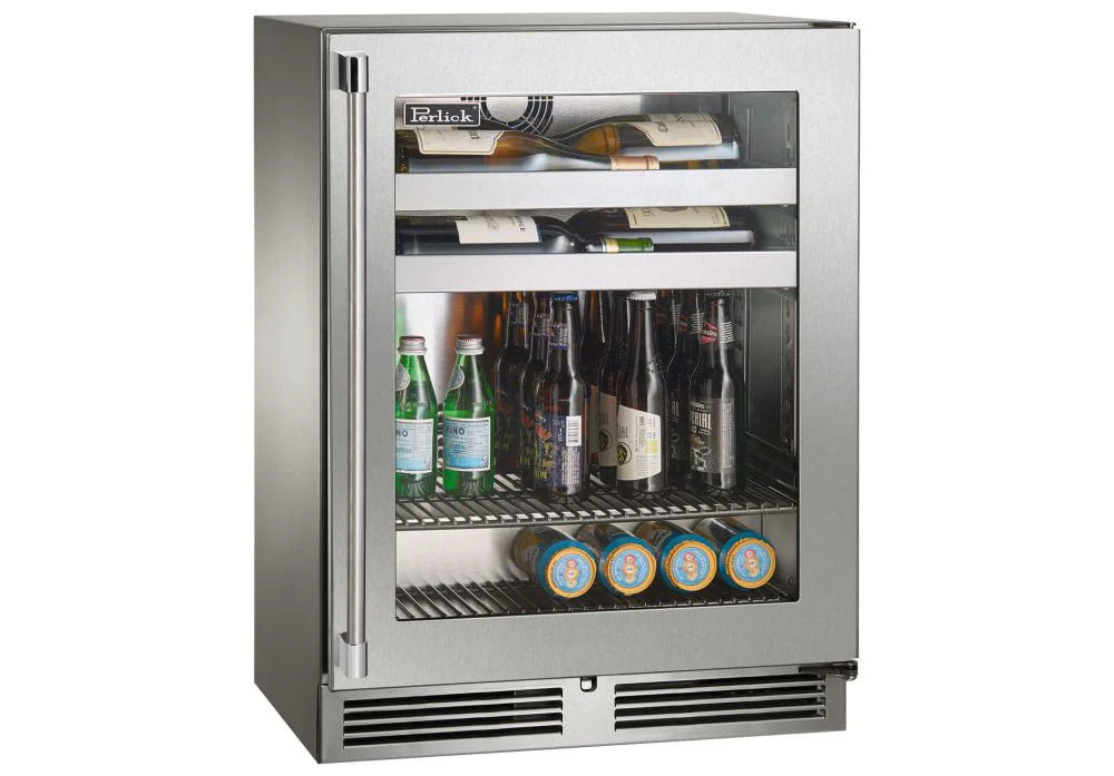 Perlick 24 Inch Signature Series Shallow Depth Indoor Beverage Center