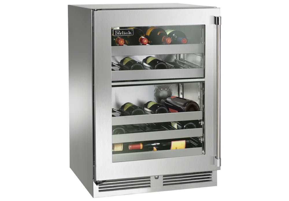 Perlick 24 Inch Signature Series Outdoor Dual Zone Wine Cooler