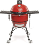 Kamado Joe Classic Joe Red II with Cart, Side Shelves, Heat Deflectors and Tools