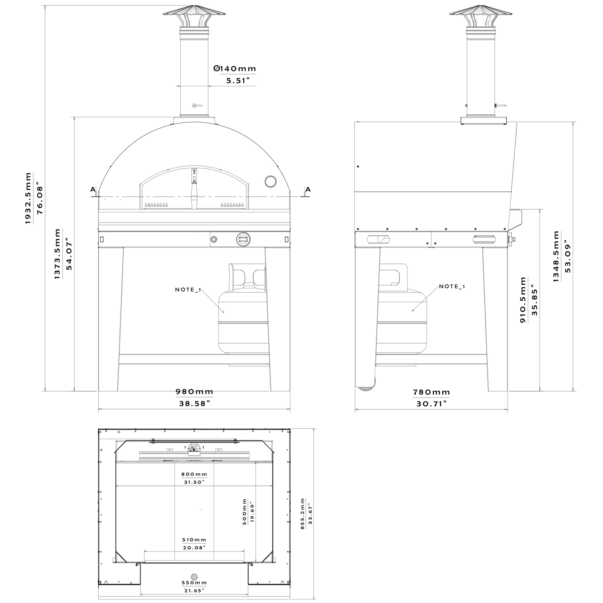 Mangiafuoco Gas Pizza Oven