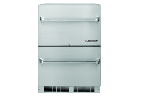 Twin Eagles 24 Inch Outdoor Refrigerator with Drawers