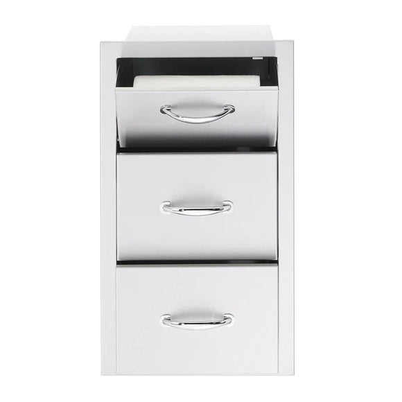 American Made Grills 17 Inch Vertical 2-Drawer & Paper Towel Holder Combo